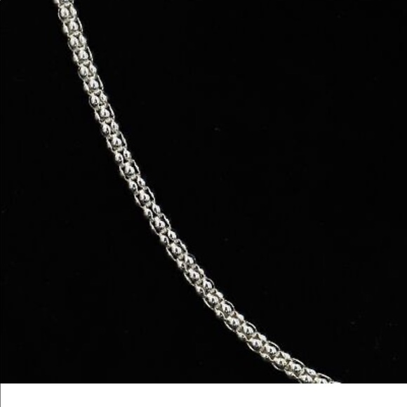 Sterling Silver - 3mm Popcorn Chain Link 18" Necklace - 6g - Picture 2 of 3